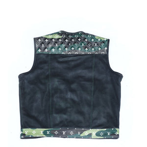 Lo*uis Vuit**n
Camo & Black Perforated Leather Vest - LEATHER CHAPTER