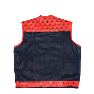 Lo*uis Vuit**n
Red Leather Diamond Stitching with Black perforated Leather - LEATHER CHAPTER