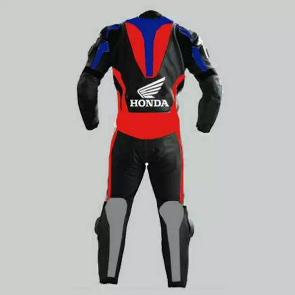 Honda CBR Racing Motorcycle One Piece Genuine Cowhide Leather Biker Suit