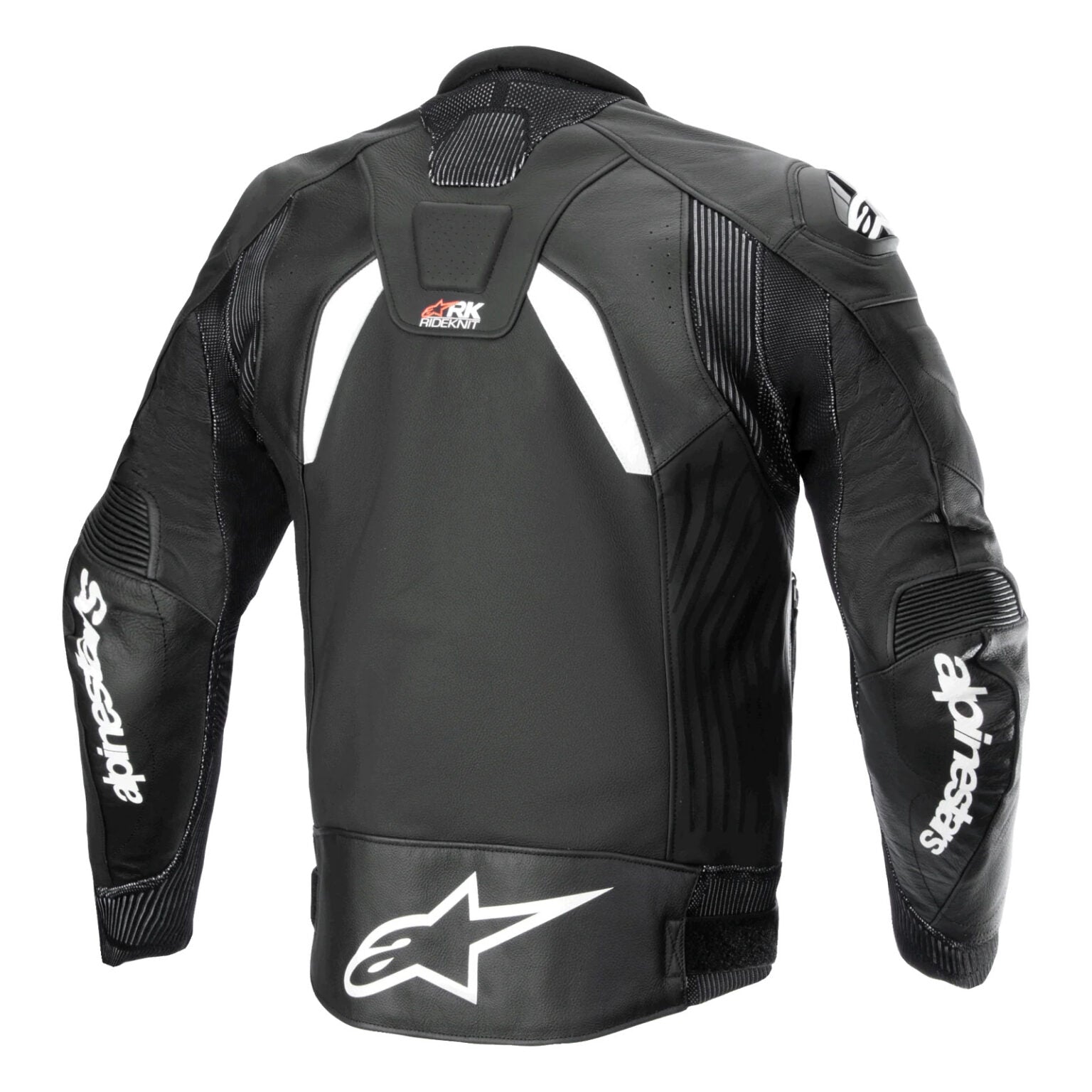 Alpinestars GP-Style Black & White Leather Motorcycle Racing Jacket - Dynamic Protection