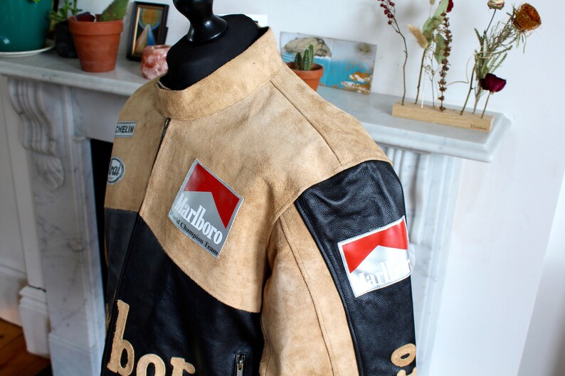 Marlboro Suede Leather Streetwear Jacket – Premium Comfort & Classic Biker Style
