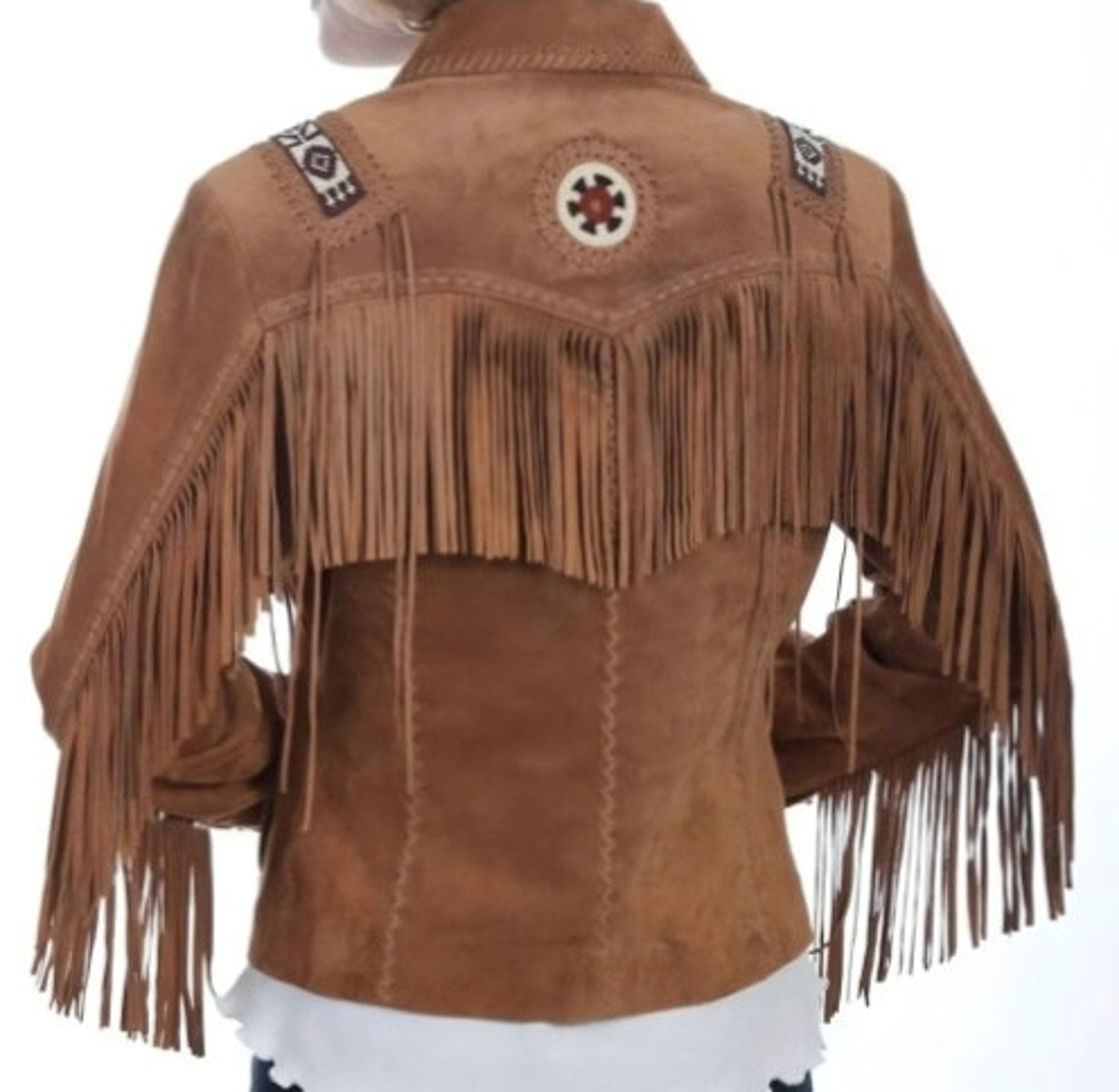 Fringe Suede Women's Jacket, Fringe Western Vintage Jacket Ladies Leather Jacket, Genuine Suede Leather, Western Jacket. - LEATHER CHAPTER