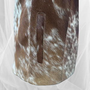 Hair On Hide Leather Handmade Jacket - Handcrafted for Durability and Style Cowhide Hair On Western Cowboy Style Jackets - LEATHER CHAPTER