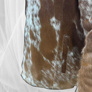 Hair On Hide Leather Handmade Jacket - Handcrafted for Durability and Style Cowhide Hair On Western Cowboy Style Jackets - LEATHER CHAPTER