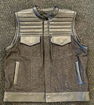 Leather vest Black vest Black Leather vest Denim Vest Florida leather Men's Vest Biker Rider Motorcycle Vest Men's Waistcoat - LEATHER CHAPTER