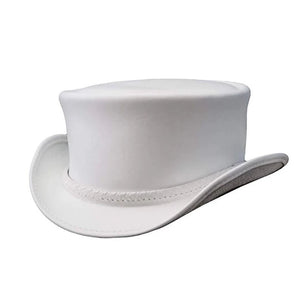 Ghost Rider White Top Hat top hat leather hat leather top hat gothic top hat mens top hat steampunk top hat custom top hat - LEATHER CHAPTER