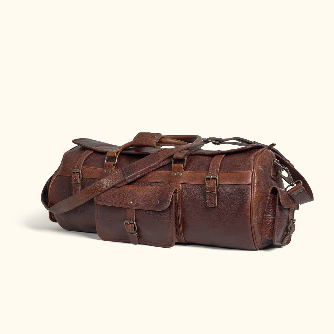 Limited Edition Roosevelt Buffalo Leather Travel Duffle Bag