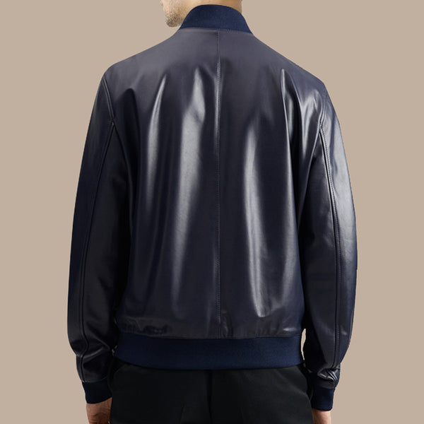 Mens Oxford Blue Bomber Jacket