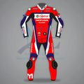 Honda HRC Castrol MotoGP Biker Leather Racing Suit – Red, White & Blue