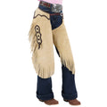 Rockin` Y Saddlery Youth XL Roughout with Chocolate Border Chinks
