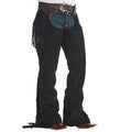 Rockin` Y Saddlery Black Roughout Versatility Chaps
