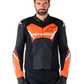 Alpinestars Faster V3 Airflow Leather Jacket – Black/Red Fluo Premium Motorcycle Gear