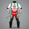 Honda Castrol MotoGP Leather Racing Suit – Green, Red & White