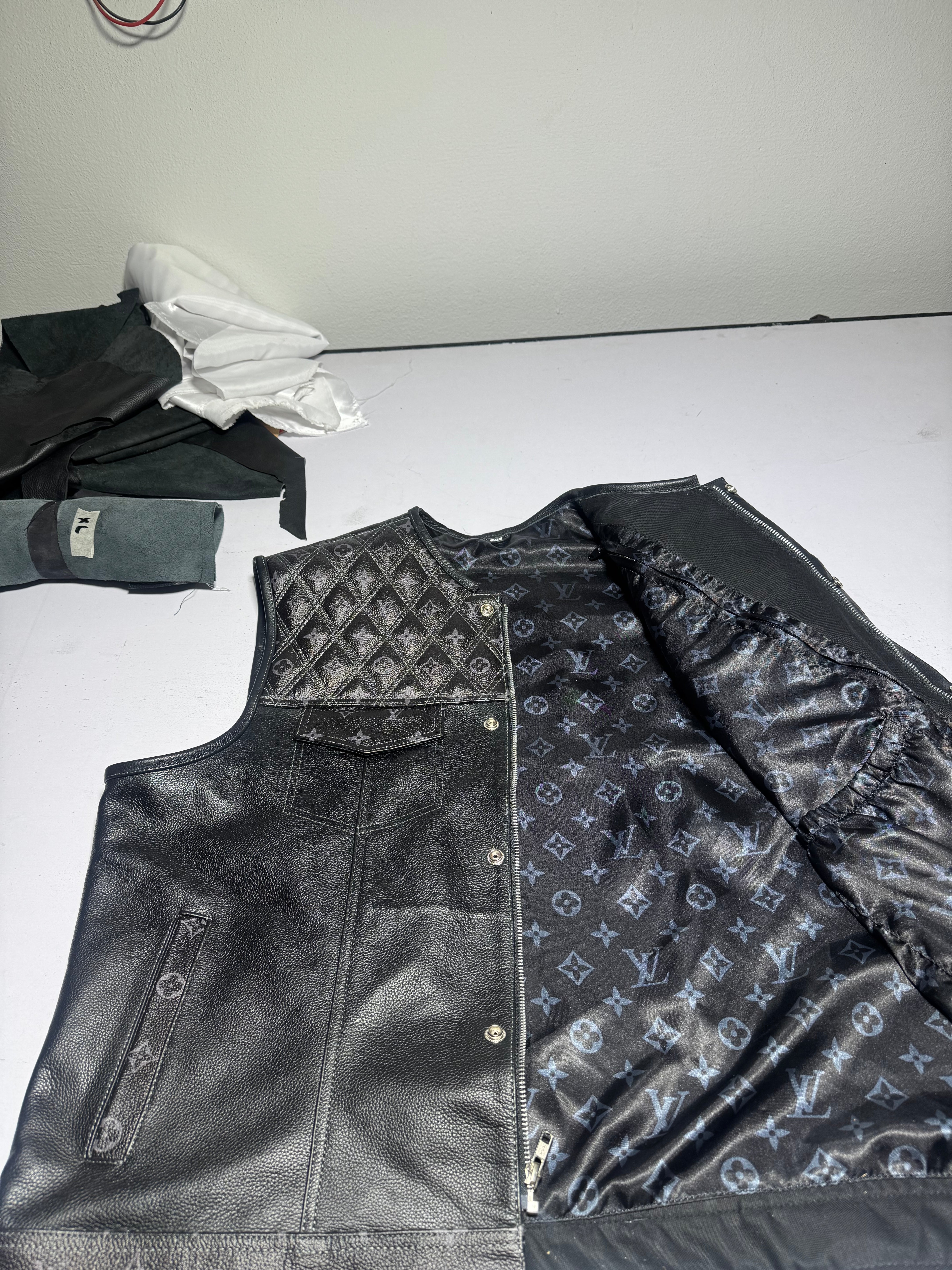 Lo*uis Vuit**n
 Branded Premium Leather Vest New with Tags - LEATHER CHAPTER