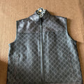 Luxury G*Cci Designer-Inspired Leather Vest – Black Streetwear Gilet