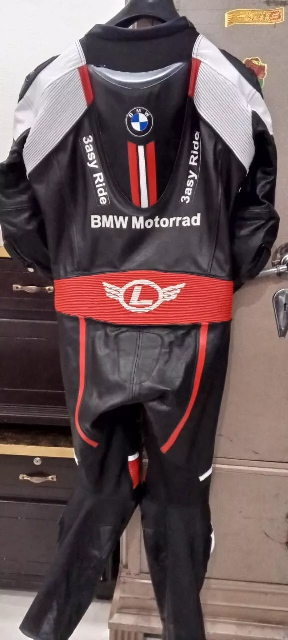 BMW Motorrad Racing Motorcycle 1 Piece Riding Gear Genuine Cowhide Leather Suit