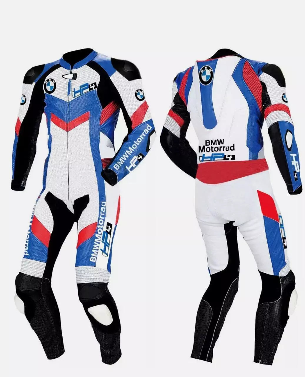 BMW Motorrad Racing Motorcycle Riding Gear Genuine Cowhide Leather Suit