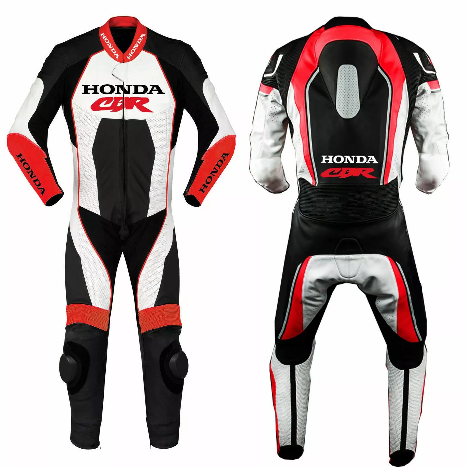 Honda CBR Motorcycle Riding Gear Genuine Cowhide Leather Biker Suit