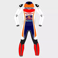 Honda Repsol Racing Motorcycle Red Bull 1 Piece Full Body Genuine Cowhide Leather Biker Suit