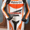 Honda Repsol Racing Motorcycle Riding Gear CE Armored Cowhide Leather Suit