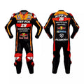 Honda Repsol Motorcycle Riding Gear Genuine Cowhide Leather Biker Suit