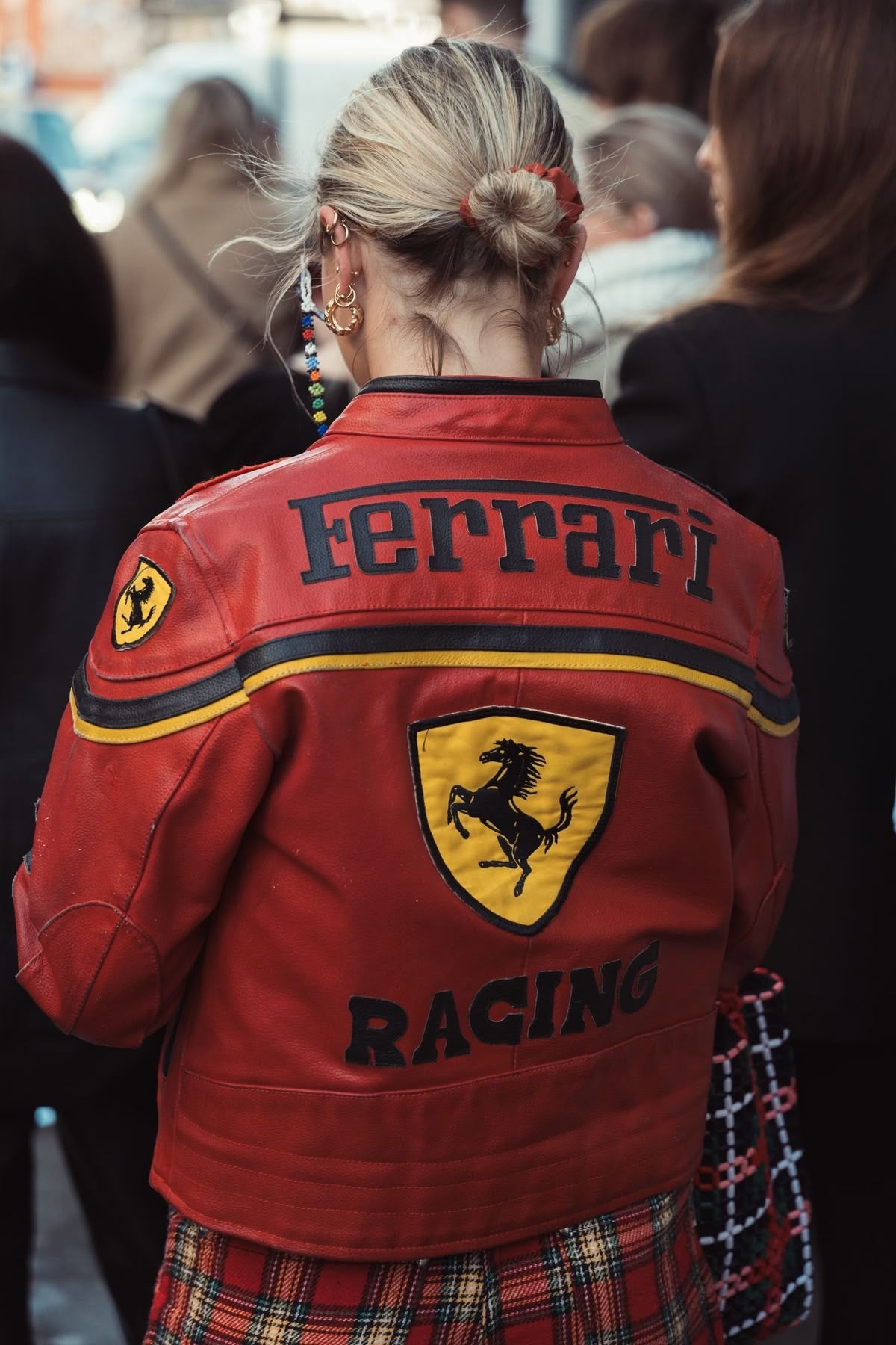 Vintage Ferrari Racing Leather Jacket – 100% Cowhide | Men's Motorsport Style - LEATHER CHAPTER