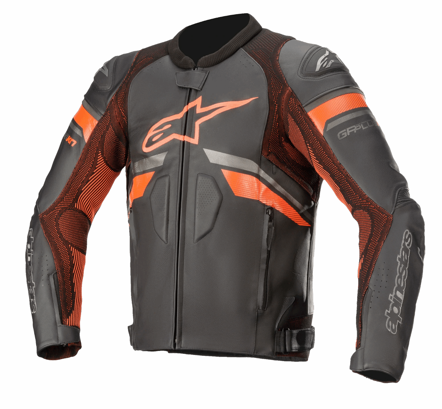 Alpinestars GP Plus R V3 Motorbike Leather Jacket – Black/Red Fluo | Genuine Racing Gear