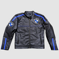 BMW Black & Blue Leather Motorcycle Racing Jacket – Premium Cowhide Biker Gear