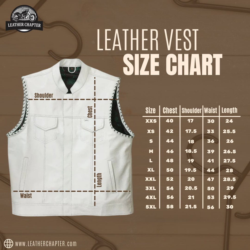 Leather Vest Diamond Quilted Grey Leather Vest Denim Vest Leather Men Vest Biker vest Motorcycle Vest Men Motorcycle Gifts For Men - LEATHER CHAPTER