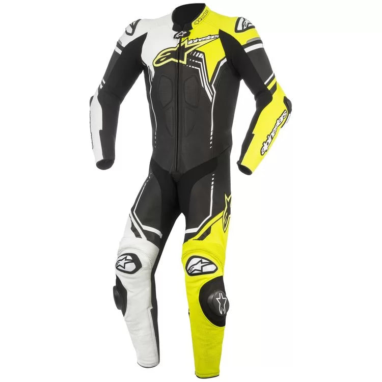 Alpinestars GP Plus V2 Race Suit – Black/White/Fluo Yellow