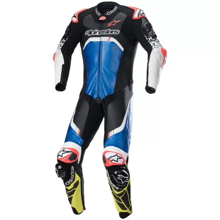 Alpinestars GP Tech V4 Racing Suit-Black/Blue/Yellow