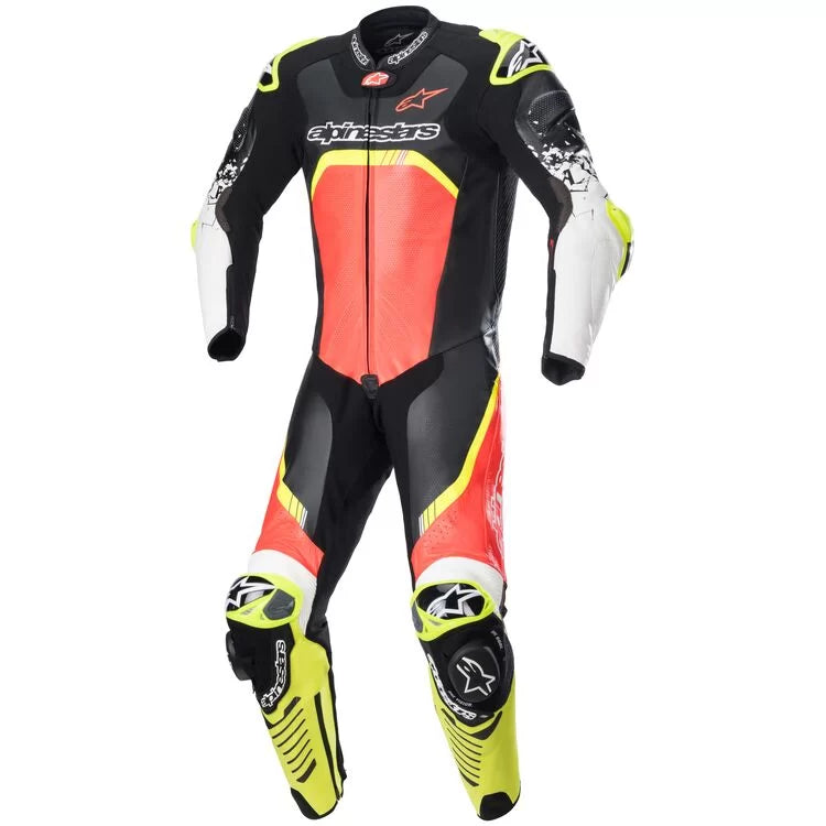 Alpinestars GP Tech V4 Race Suit-Black/Red/Yellow