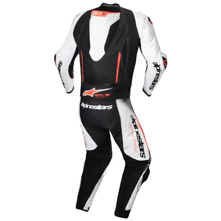 Alpinestars GP-R7 Race Suit – White/Black/Red Fluo