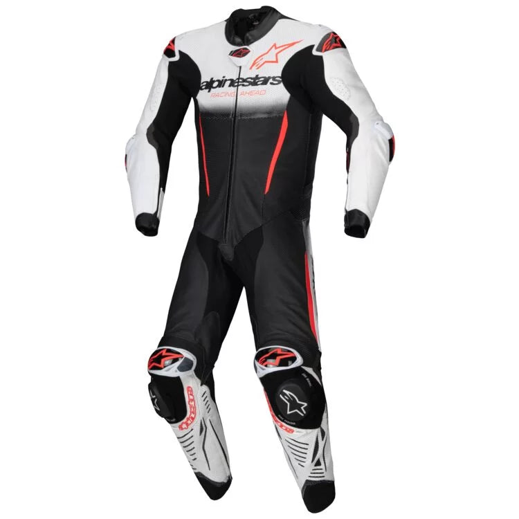 Alpinestars GP-R7 Race Suit – White/Black/Red Fluo