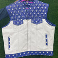 Lo*uis Vuit**n Premium Branded perforated Leather Biker Vest - LEATHER CHAPTER