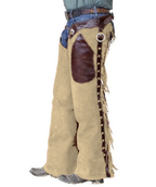 Leather Chap Brown Suede Fringes Style Braided Chap Western Cowboy Chap Horse Riding Chap Gifts For Men , Gifts For Cowboy