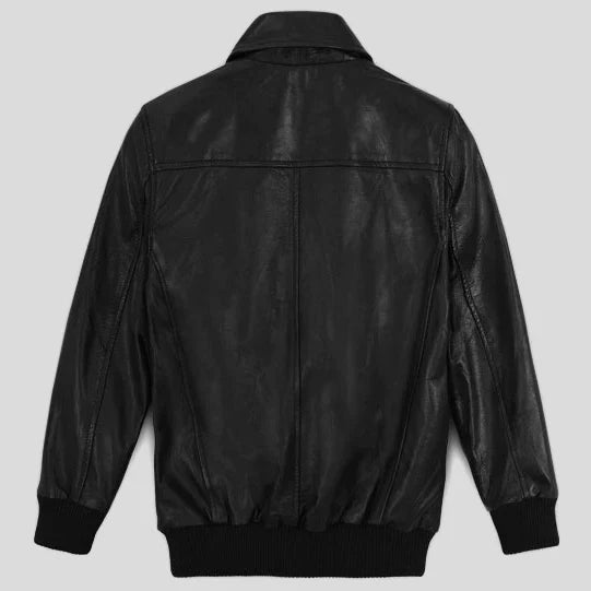Classic Bomber Leather Jacket