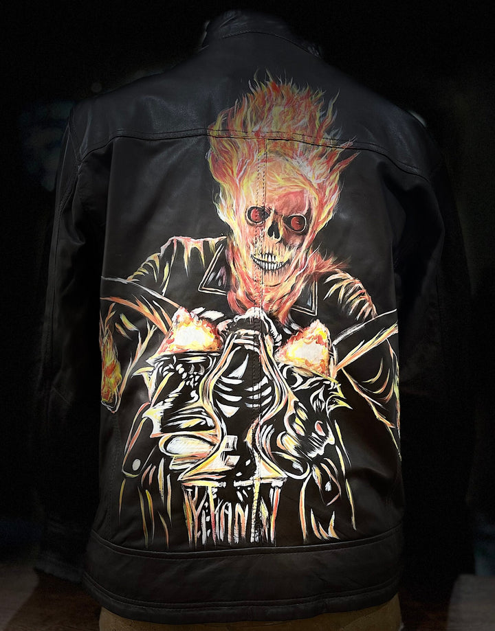 Leather Jackets, Mens Jacket, Motorbike Leather Mens Jacket, Biker Printed Jacket, Sheep Leather Original Leather Jacket, Coat Large Size - LEATHER CHAPTER