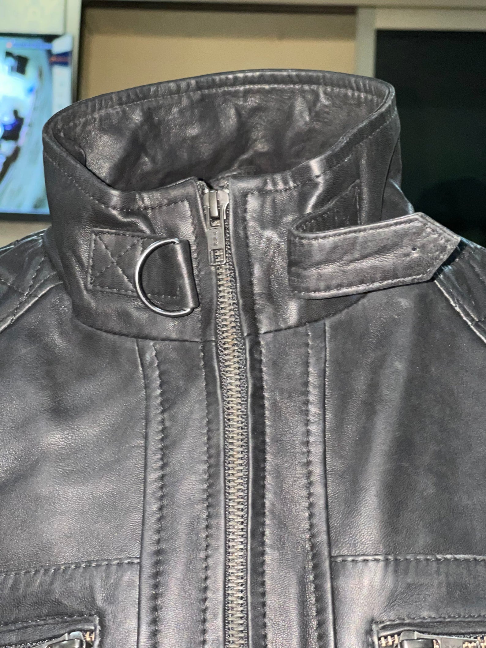 Leather Jackets, Mens Jacket, Motorbike Leather Mens Jacket, Biker Printed Jacket, Sheep Leather Original Leather Jacket, Coat Large Size1 - LEATHER CHAPTER