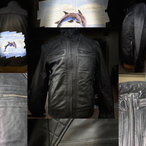Leather Jackets, Mens Jacket, Motorbike Leather Mens Jacket, Biker Printed Jacket, Sheep Leather Original Leather Jacket, Coat Large Size1 - LEATHER CHAPTER