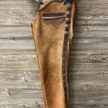 Handmade Leather Chap Suede Fringes Style Braided Chap Western Leather Cowboy Chap Native Wild West Fashion Equestrian Chap - LEATHER CHAPTER