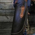 Handmade Native American Western Cowboy Leather Chap Rodeo Leather Chap Pant Fringes Style Wild West Fashion Customizable Chap - LEATHER CHAPTER