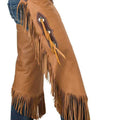 Handmade Leather Cowboy Fringes Style Pant Chap Western Cowboy Leather Chap Rodeo Chap Customizable Horse Riding Chap Gifts For Men - LEATHER CHAPTER
