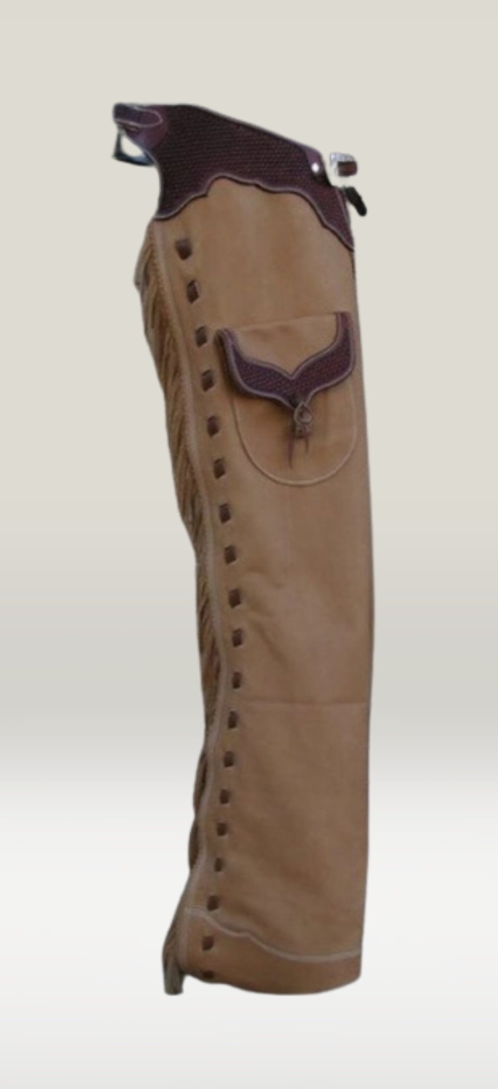 Handmade Cowboy Leather Pants Chaps Western Cowboy Chap Mountain Men Horse Riding Chap Gifts For Men , Gifts For Cowboy - LEATHER CHAPTER