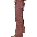 Handmade Native American Leather Cowboy Fringes Style Pant Chap Western Cowboy Brown Chap Rodeo Chap Horse Riding Chap Gifts For Men - LEATHER CHAPTER