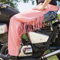 Handmade Leather Biker Fringes Style Pant Chap Western Motorbike Rider Pink Leather Chap Rodeo Chap Cowboy Riding Western Chap Gifts For Her - LEATHER CHAPTER
