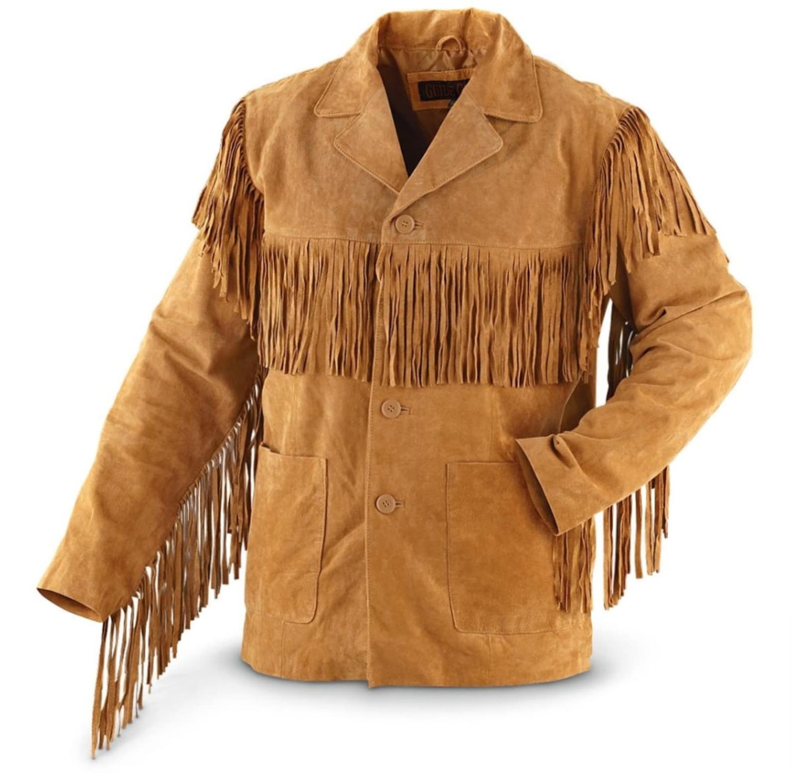 Men Traditional Handmade Horse Riding Wear Native American Western Cowboy Leather Jacket Coat With Fringes and Beads - LEATHER CHAPTER