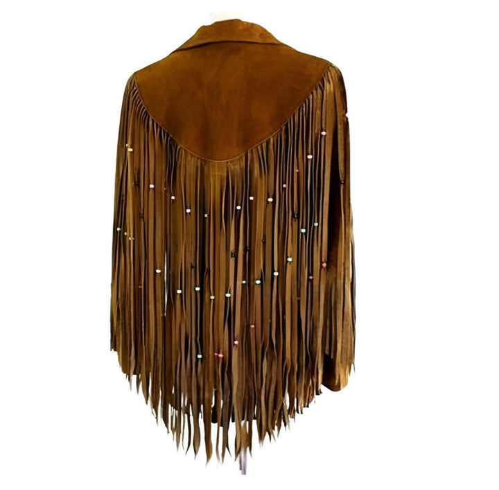 Handmade Fringe Suede Women's Jacket, Fringe Western Vintage Jacket Ladies Leather Jacket, Genuine Suede Leather. Western Jacket, Gifts - LEATHER CHAPTER
