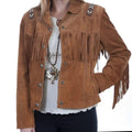 Fringe Suede Women's Jacket, Fringe Western Vintage Jacket Ladies Leather Jacket, Genuine Suede Leather, Western Jacket. - LEATHER CHAPTER