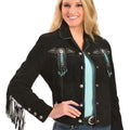 Fringe Suede Women's Jacket, Fringe Western Vintage Jacket Ladies Leather Jacket, Genuine Suede Leather, Western Jacket, Gifts For Women .. - LEATHER CHAPTER